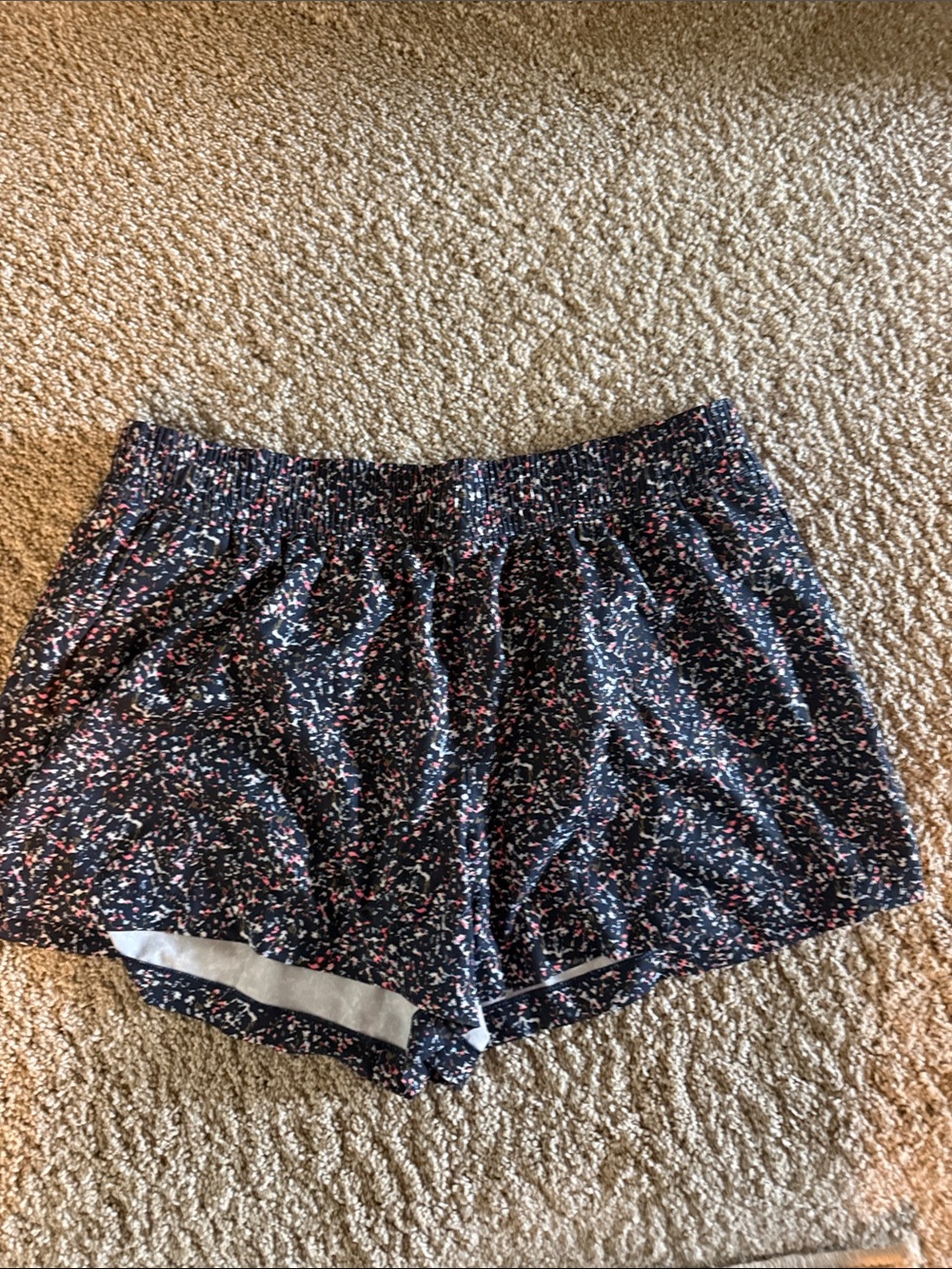Women's Blue Printed Athletic Shorts
